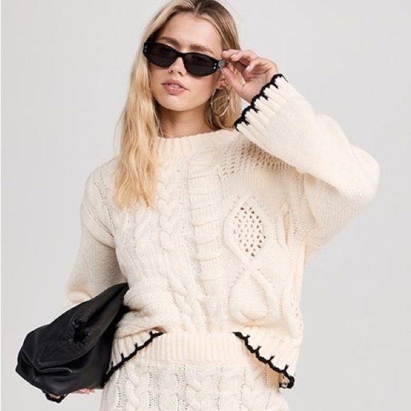 Anthropologie Sweaters - NWT Anthropologie Little Lies Cable Stitch Sweater Size S/M